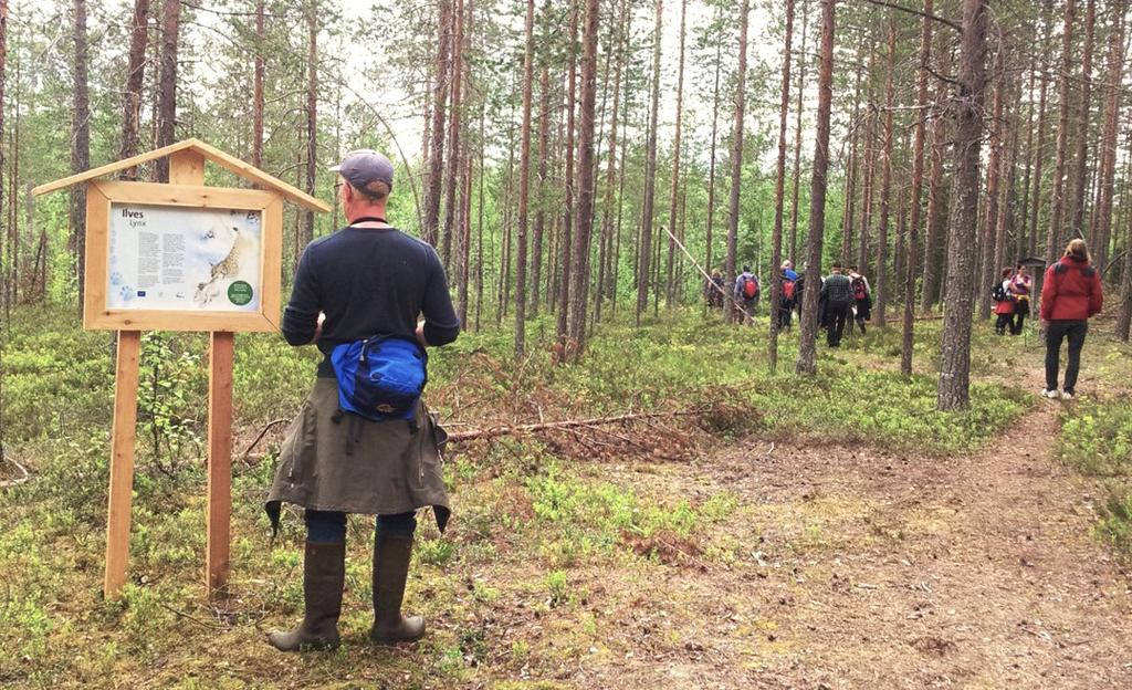 Tervolan Kätkävaaraan toteutettiin kahden kilometrin mittainen luontopolku, jolla esitellään erilaisia luontotyyppejä ja hankkeen ennallistamistoimenpiteitä.