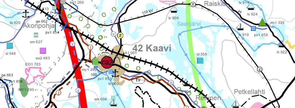 KAAVIN KUNTA Kirkonkylän strateginen yleiskaava 4 Suunnittelutilanne Maakuntakaava Voimassa olevat maakuntakaavat: Ympäristöministeriön 7.12.