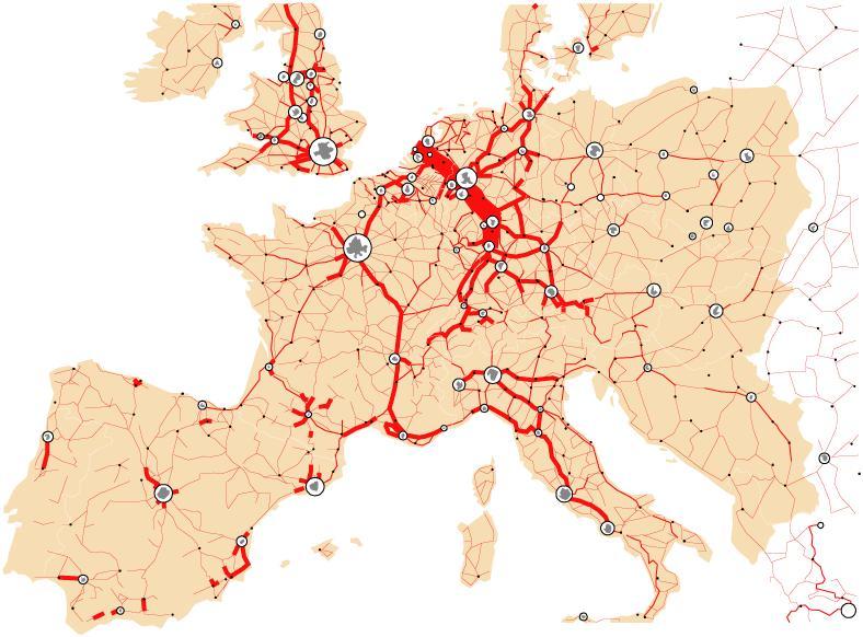 Euroopan tavaravirtoja (tie,