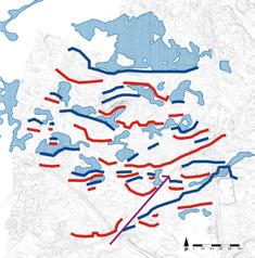 Suurin osa suunnittelualuetta uuluu samaan valuma-alueeseen, joa lasee länteen Tampereen Halimasjärven ympäristön