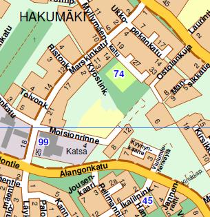 1. SUUNNITTELUALUE Suunnittelualue sijoittuu Hakumäen (6) kaupunginosaan ja koskee osaa korttelia