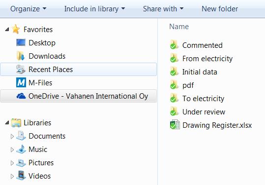 26 Kuva 14: OneDrive-kansion rakenne Uusia kuvia lisätään kansioon tarkastuksessa (Under review) sitä mukaa kuin niitä valmistuu.