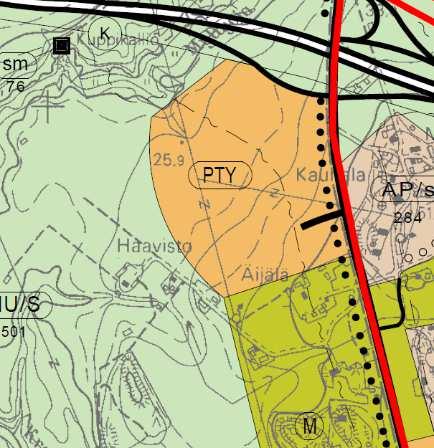 Kaupunkisuunnitteluosasto 4 Kaava-alueen eteläosa on maa- ja metsätalousvaltaista aluetta (M). Alue on tarkoitettu maa- ja metsätalouskäyttöön sekä siihen liittyvään rakentamiseen.
