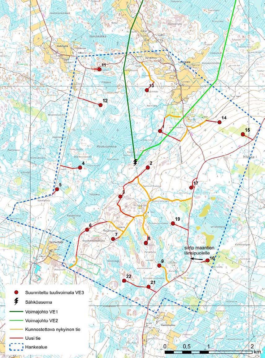 Kuva 15-1 Suunnitelmakartta, jonka laadinnassa on