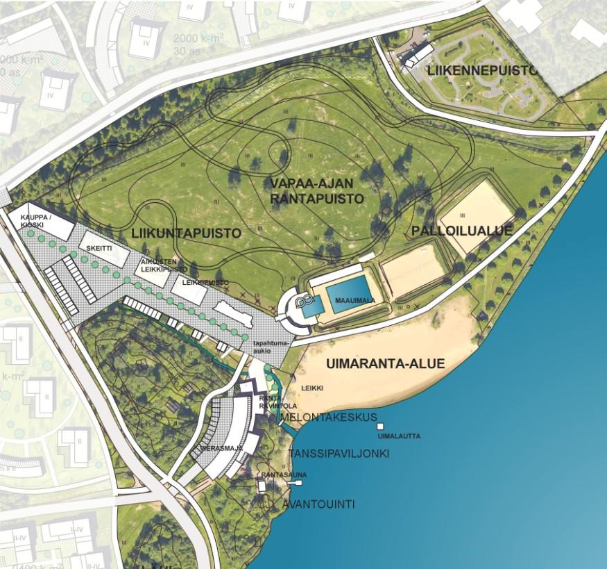 RAAHEN KAUPUNKI KAUPUGINLAHDENRANTA Maisemassa sijaitsee Vanha Kaupunki vesipeileineen, kulttuurihistoriallisesti arvokkaita rakennuksia ja maankohoamisrantaa.