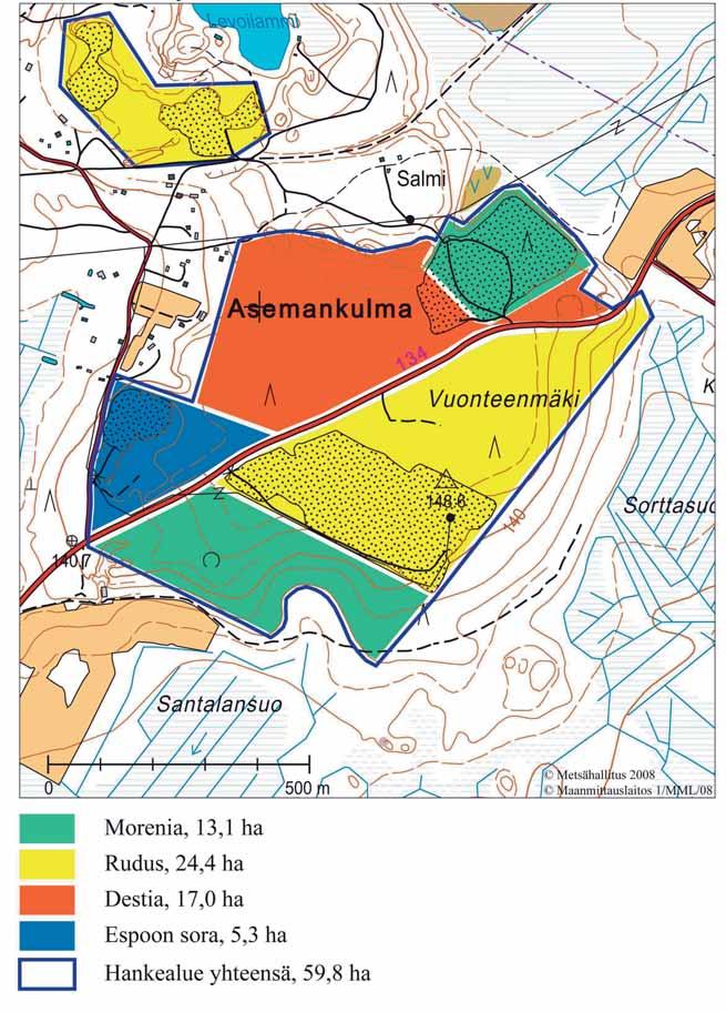 16 Karkkilan Asemankulman soranottoalue: Ympäristövaikutusten arviointiohjelma Kuva 3.