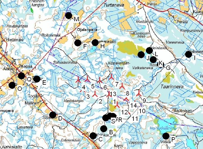 Project: Mastokangas kaavaluonnos Description: Mastokangas EIA SHADOW - Main Result Calculation: Mastokangas kaavaluonnos, - Nordex 131, 140m hh Assumptions for shadow calculations Maximum distance