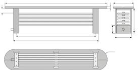 JAERADIAATTORIT PURMO DELTA BENCH ASENNUSMITAT DELTA BENCH HORIZONTAL L + 350 mm 370 77 35 L - 65 mm L + 35 mm 135 R 180 300 Jaemäärä x 50 mm + 187 mm Pituus Korkeus Syvyys Teho W Teho W Teho W