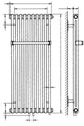 JAERADIAATTORIT PURMO DELTA TWIN M DELTA TWIN M Delta Twin M kylpyhuoneradiaattori on tarkoitettu kylpyhuone lämmittimeksi, jota voidaan käyttää lämmityskautena normaalin radiaattorin tapaan, eli