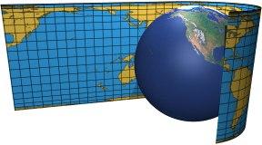 Mercatorin projektio on konforminen, eli se sa ilytta a kahden ka yra n va lisen kulman niiden