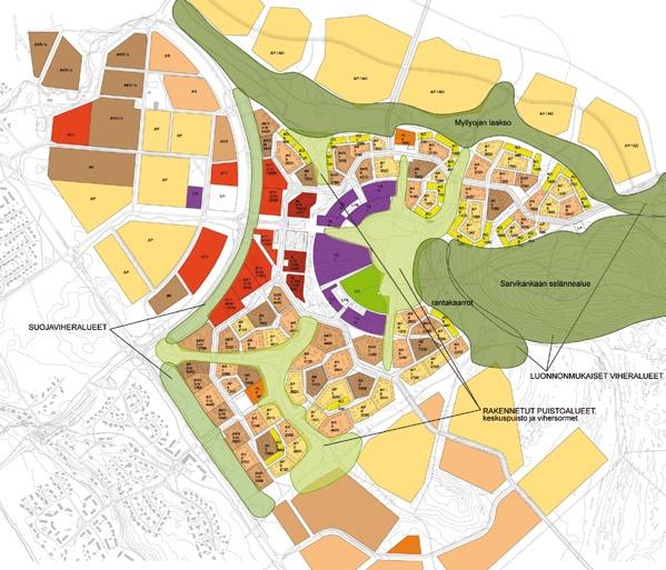 green areas leikkaus A, osa 1 section A, part 1 leikkaus B section B