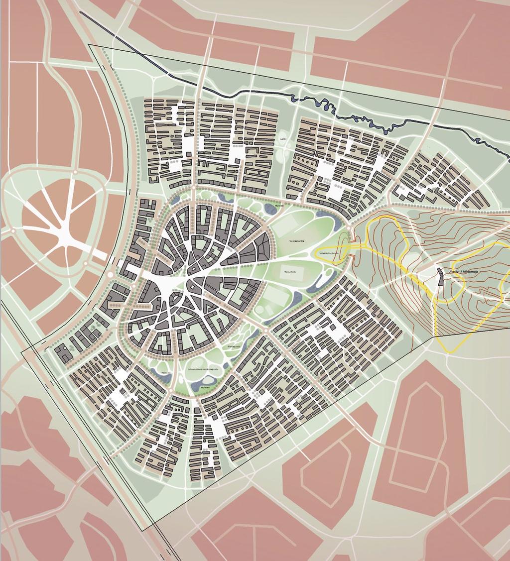 2 jaettu 2. palkinto shared 2nd prize eur 26 000 ehdotus entry nodus yleissuunnitelma general plan 1:8000 tekijät authors Petri Laaksonen, arkkitehti SAFA MSc. Archit.