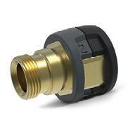 0 Kärcher rotary coupling prevents twisting and kinking of high-pressure hoses for ease of use. Connector M 22 x 1.5 m. With grip protection. Liitäntä JATKOLIITIN 4 4.403-002.