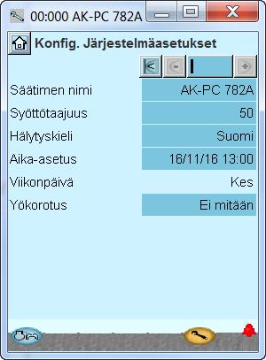 säätimellä säädetään. Tähän kirjoitettu teksti on nähtävissä jokaisen ikkunan ylälaidasta säätimen osoitteen kanssa. Kun aika asetetaan, PC:n aika voidaan siirtää säätimeen.