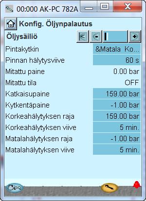 Konfigurointi - jatkoa Aseta öljynpalautuksen ohjaus 1. Mene konfigurointivalikkoon 2. Valitse Oil management (öljynpalautuksen ohjaus) 3.