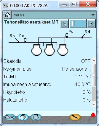 Valitse suction group (imuryhmä) 3. Tarkista kaikki imuryhmän alavalikot Vaihda näkymää +- painikkeella.