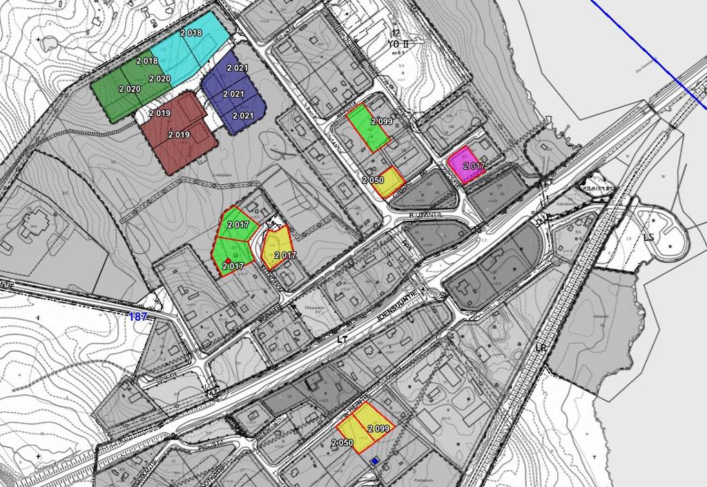 Louhioja Tontin luovutusvuosi Alueella rakentamattomia yhdyskuntatekniikan piirissä olevia tontteja Yksityisessä omistukseesa 3 kpl Kaupungilla 5 kpl Asemakaavan laajennuksessa uusia tontteja 9