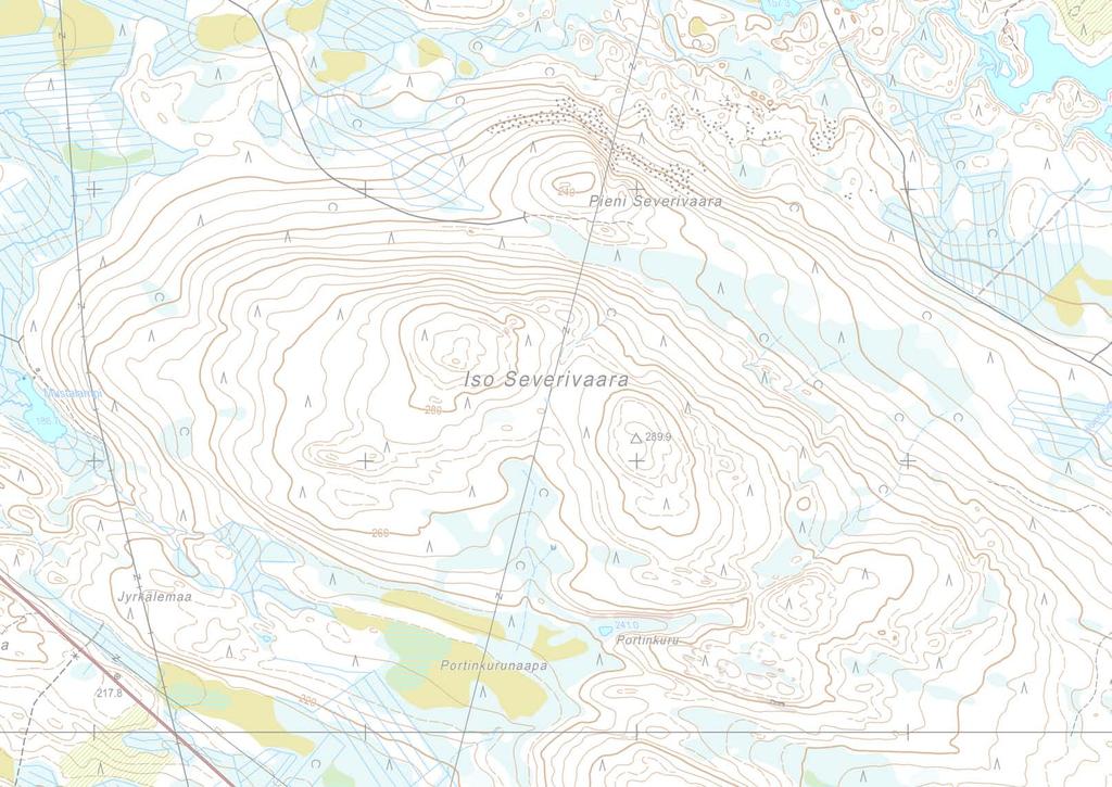 2 3 Iso Severivaaran tuulivoimapuisto Alustava turbiinisijoittelu Mittakaava :0000 Koko A3