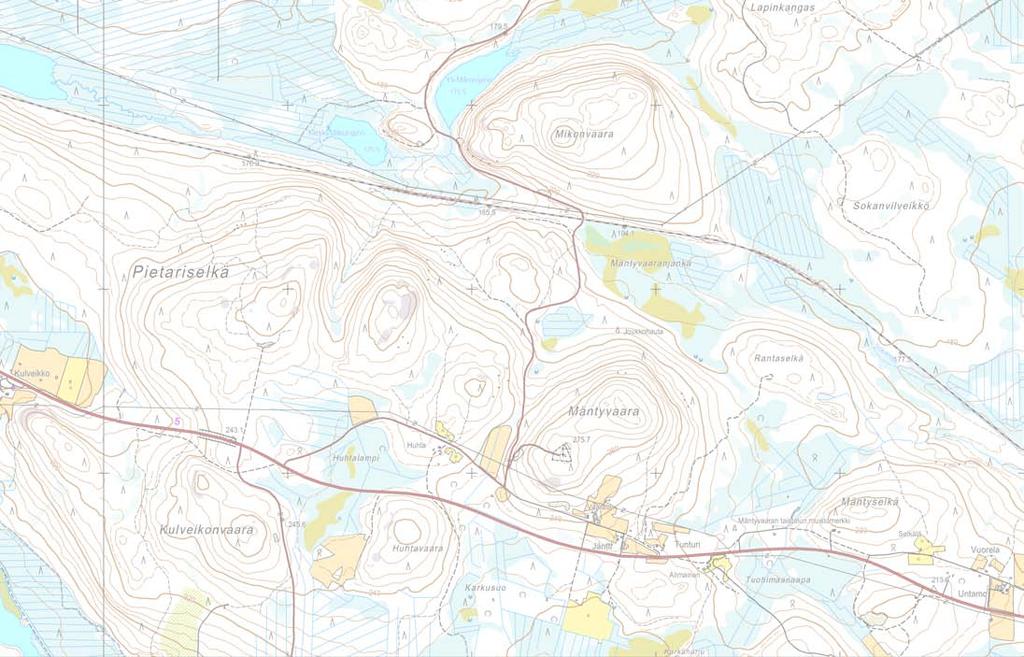 Liityntä Isokero-Kursu 0kV pylväsväli 72-73 8 9 7 Uusi sähköasema VE 4