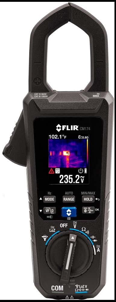 Mitä haluat mitata? Sähkömittalaitteet FLIR CM174 600A AC/DC pihtiyleismittari IGM lämpökameralla FLIR CM174 on ensimmäinen lämpökameralla varustettu pihtivirtamittari.