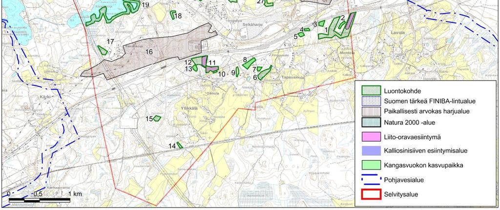 Faunatica 2008 ja 2009, Pöyry, Metsäkeskus, SYKE 2016 2 Kirkkosillan itäinen metsä