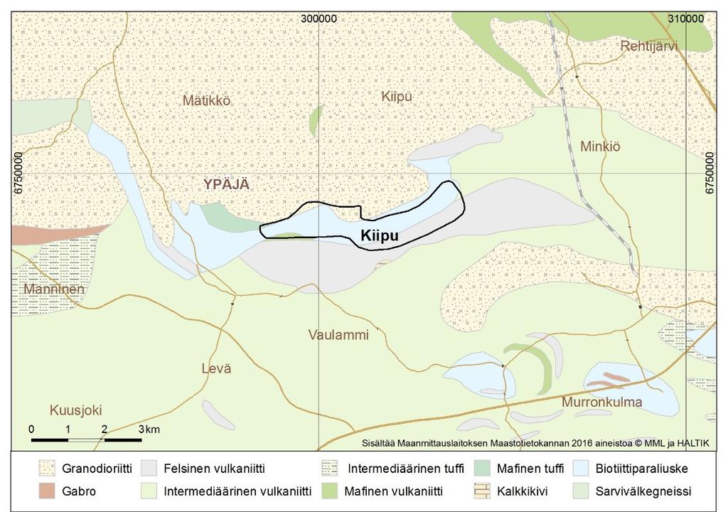 Kiipun sinkkiesiintymä on dasiittisten ja ryoliittisten vulkaniittien muuttumisvyöhykkeessä,