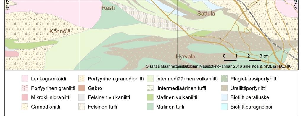kuparikiisu- ja sinkkivälkepitoisia lohkareita (Aumo 1982). Pentti Eskola tutki aluetta v. 1936 Suomen Malmi Oy:lle (Neuvonen 1956).