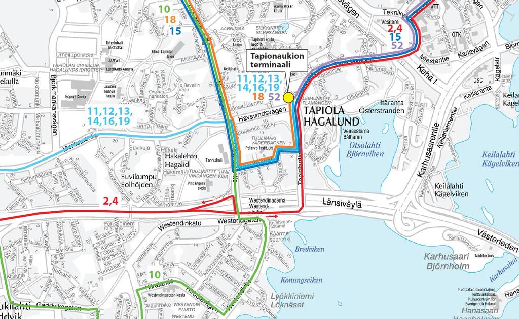 Tapiolan keskustan kehittämisen liikenteelliset tarkastelut 8.2.2012 6 (17) 2 Liikenne Tapiolan rakentamisen aikana 2.