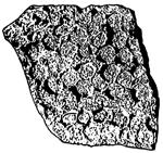 167 Raaka-ainekappale, kvartsia, 1 kpl, 56,3 g. X=208,70/Y=152,40/Z=60,25. Mitat: 43 mm x 34 mm x 32 mm.