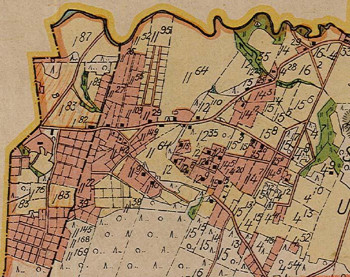 5 Suunnittelualue, Koivistontie 30 a / Impivaarankatu 11 Ote Maanmittaushallituksen laatimasta Messukylän kartasta vuodelta 1936.