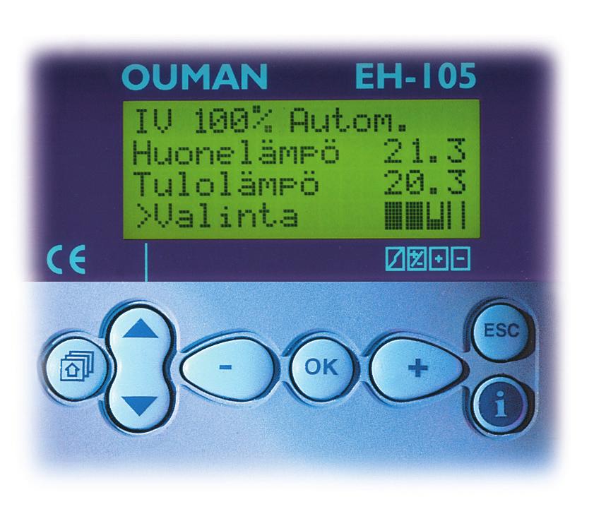 ALUKSI Ouman EH-105 on monipuolinen ilmastoinninsäädin, joka soveltuu hyvin monenlaisten ilmastointikojeiden ohjaamiseen.