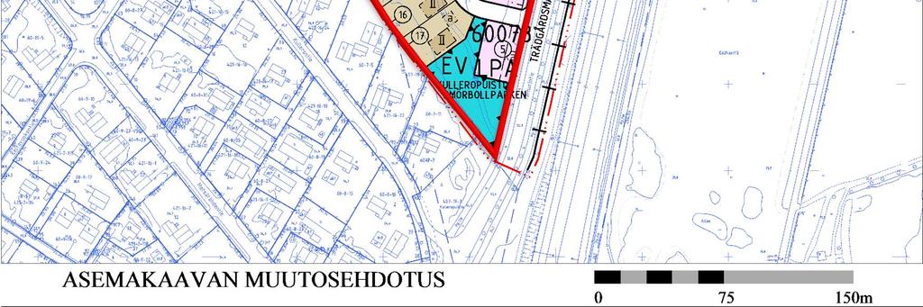 Ohjeellinen sijainti kaupungin omistuksessa