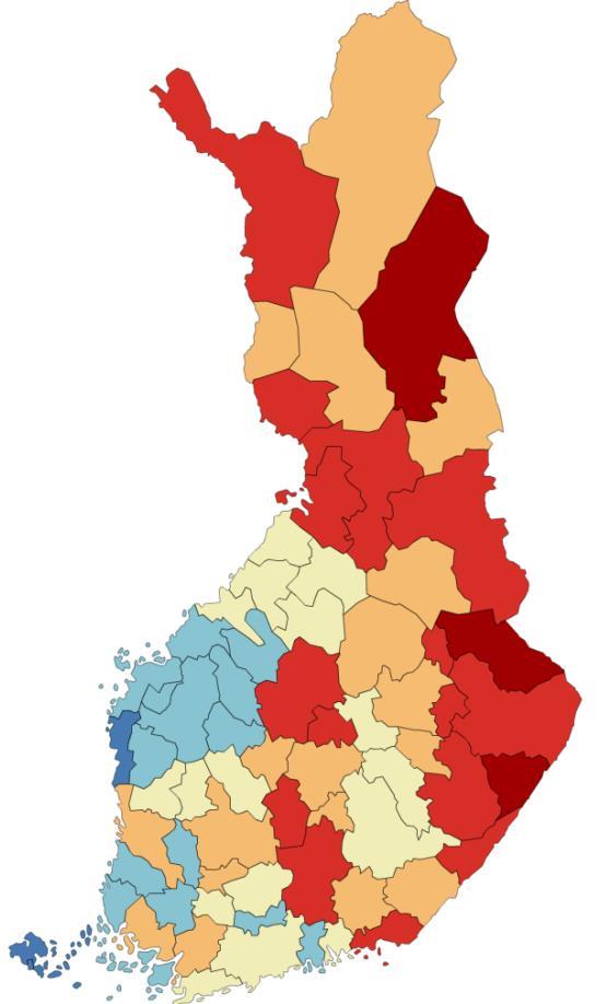 Työttömyysaste seutukunnittain 8/2017