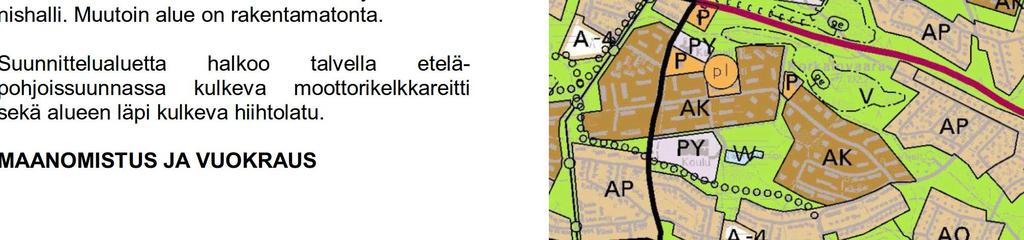 SUUNNITTELUALUE Suunnittelualue sijaitsee Korkalonvaaralla Rovaniemen 6. kaupunginosassa. Suunnittelualue on nykyisen tennishallin alue ja sen lähiympäristö. Aluetta rajaa etelästä uusi Kiveliöntie.