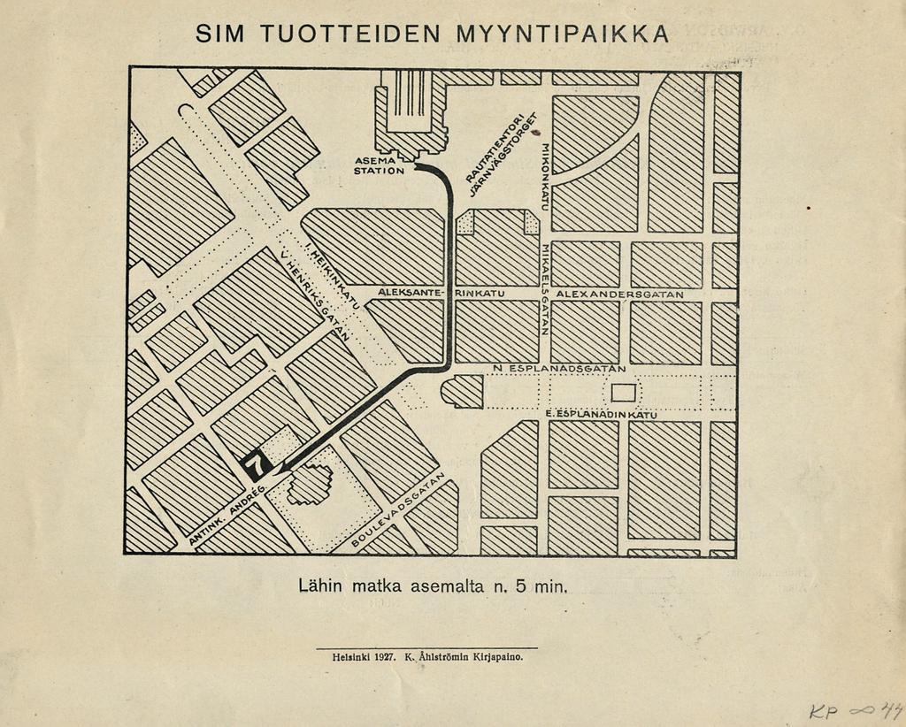 SIM TUOTTEIDEN MYYNTIPAIKKA Lähin matka asemalta