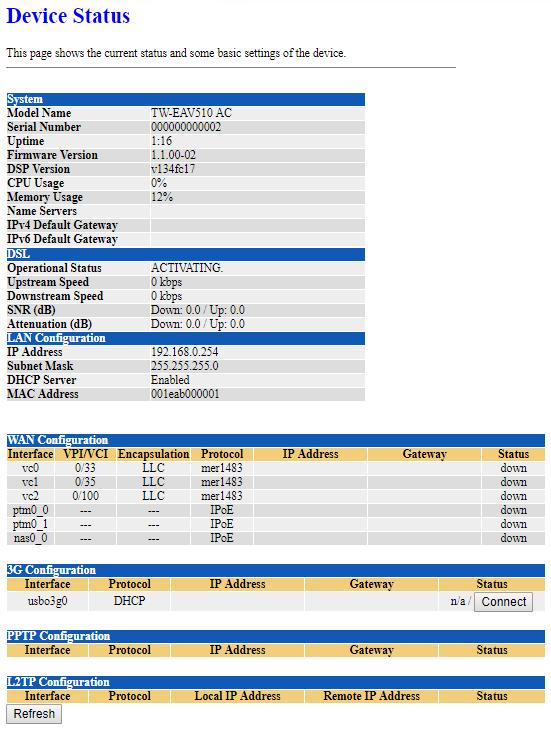 3G/4G/LTE Info This page shows