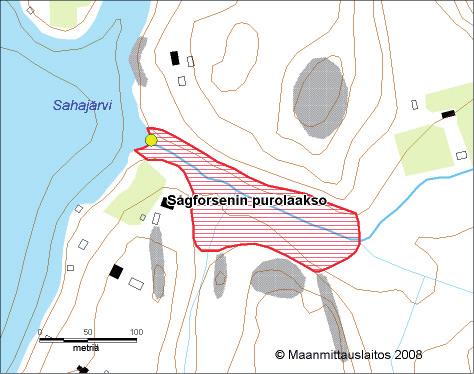 Pitkäjärvestä on nousuyhteys puron alimpaan osan alemman padon alapuolelle. Ylävirrassa puron luusuassa on Sahajärven säännöstelypato, joka muodostaa osittaisen nousuesteen.