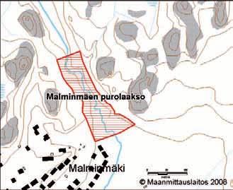 5.2.3 Finnoonojan vesistö Kohteen nimi: Malminmäen purolaakso Luokitus (Karjaanjoki Life): Koski / Savimaan puro Luokitus (Suomen ympäristökeskus): Savimaiden purot Arvo: Paikallisesti arvokas Jakson