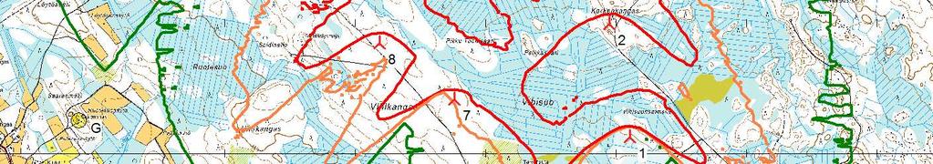 Map: Vihisuo peruskartat, Print scale 1:40 000, Map center Finish TM