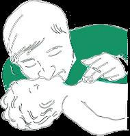 2. Avaa hengitystiet. Sulje otsaa painavan käden peukalolla ja etusormella potilaan sieraimet.