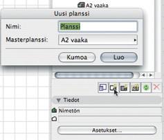 detaljeista tai luetteloista ensin näkymät, joille määritetään sopivat asetukset.