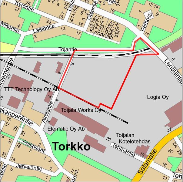 1 Suunnittelualue Asemakaavan muutos koskee Akaan Toijalassa Tojantien ja Airolantien rajaamalla alueella sijaitsevaa tehdaskorttelialuetta (TK), yhdistettyjen teollisuus- ja varastorakennusten