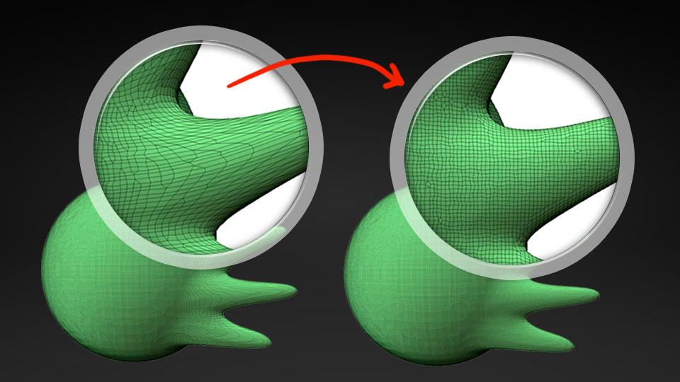 12 hyöty siinä on, että veistoksen topologiaan ei tarvitse keskittyä ja suuria muutoksia on mahdollista tehdä vielä myöhemmissäkin työvaiheissa.