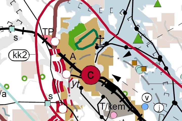 5 KUVA 1 Ote Keski-Suomen maakuntakaavojen yhdistelmä kartasta Yleiskaava