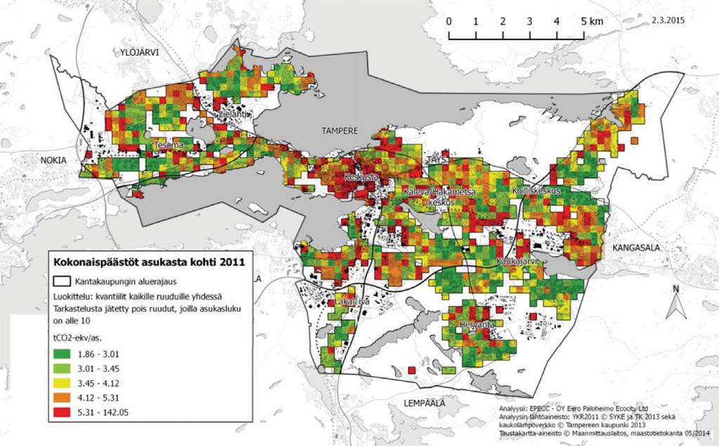 TULOKSET viitesuunnitelman kokonaispäästöt 1,975