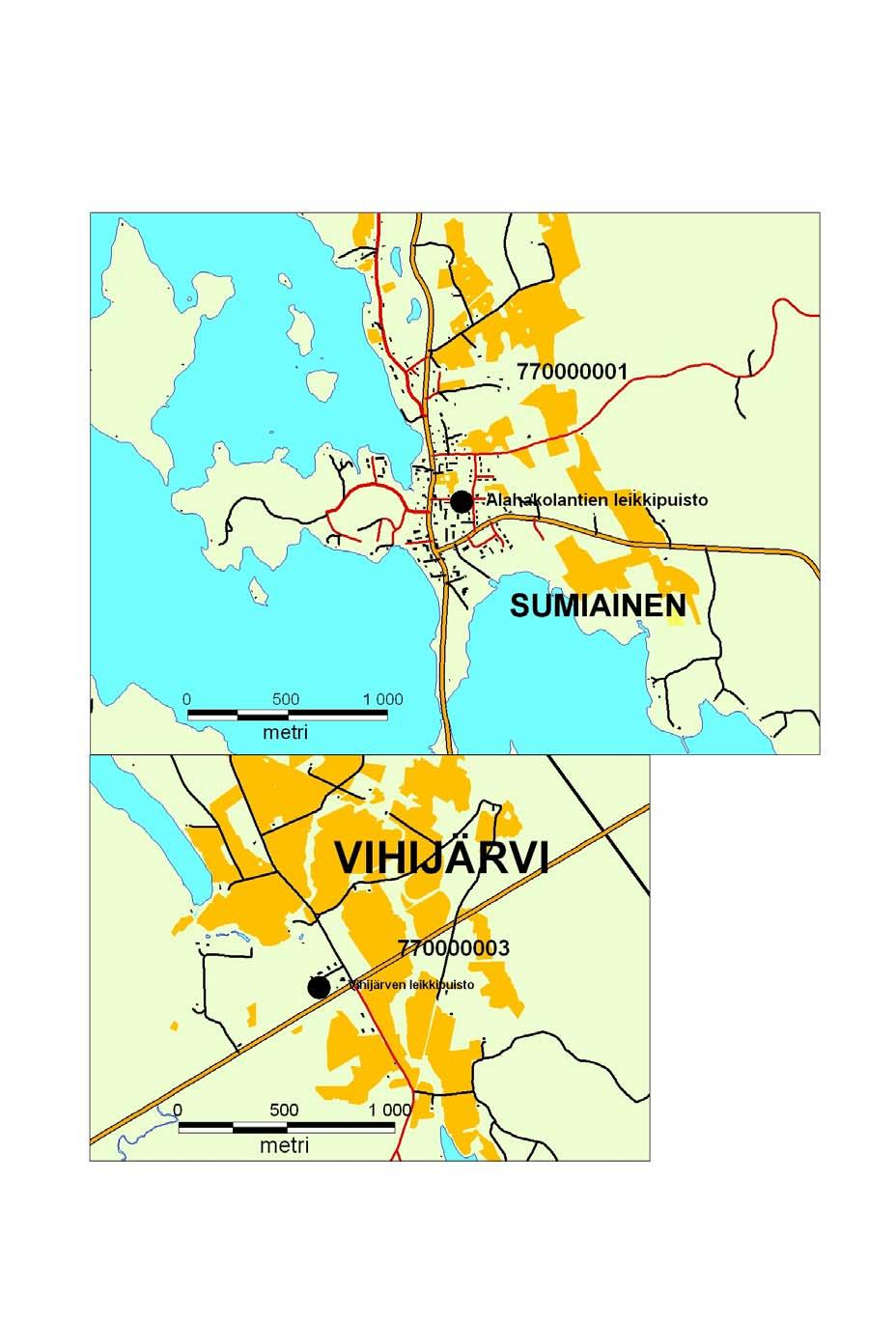 LIITE 2 SUMIAISTEN VÄESTÖTIETOJEN OSAALUEET