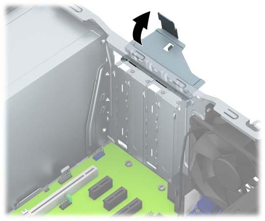 Laajennuskortin asentaminen ja poistaminen Tietokoneessa on kaksi PCI-laajennuspaikkaa, yksi PCI Express x1 -laajennuspaikka, yksi PCI Express x16 -laajennuspaikka ja yksi PCI Express x16