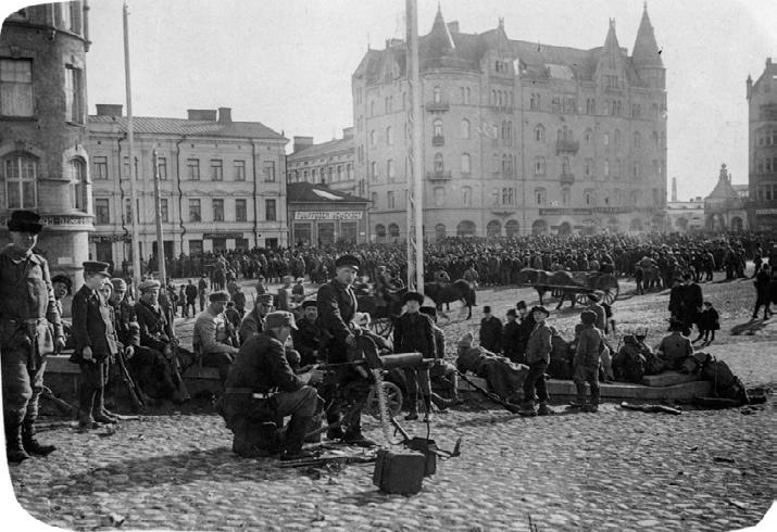 suomen historian traagisin aika, kevät 1918 Tammikuussa alkoi vapaussota noin 75 000 venäläisen sotilaan karkottamiseksi maasta.