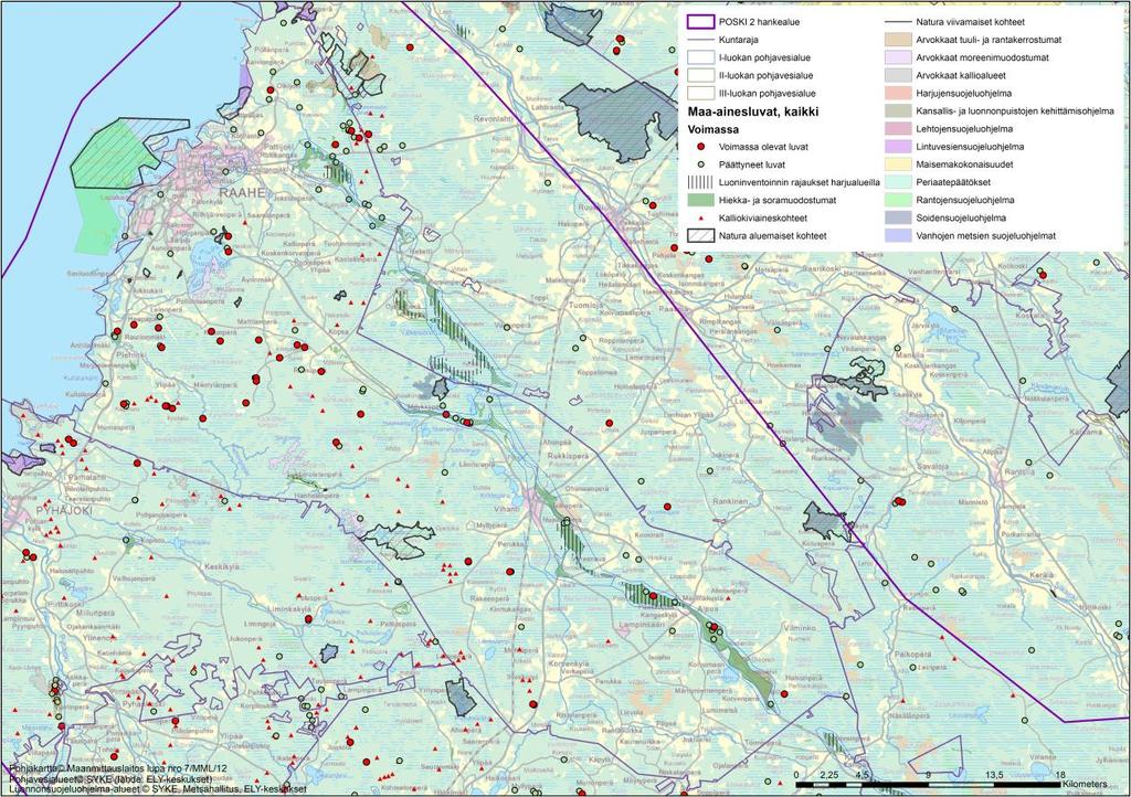 29 Kuva 20. Raahen kaupunki. 6.8 Siikajoki Siikajoen kunta kuuluu ainoastaan osittain POSKI 2- hankealueeseen. Osa kunnasta on tutkittu aimemin POSKI vaihe 1 hankkeen aikana.