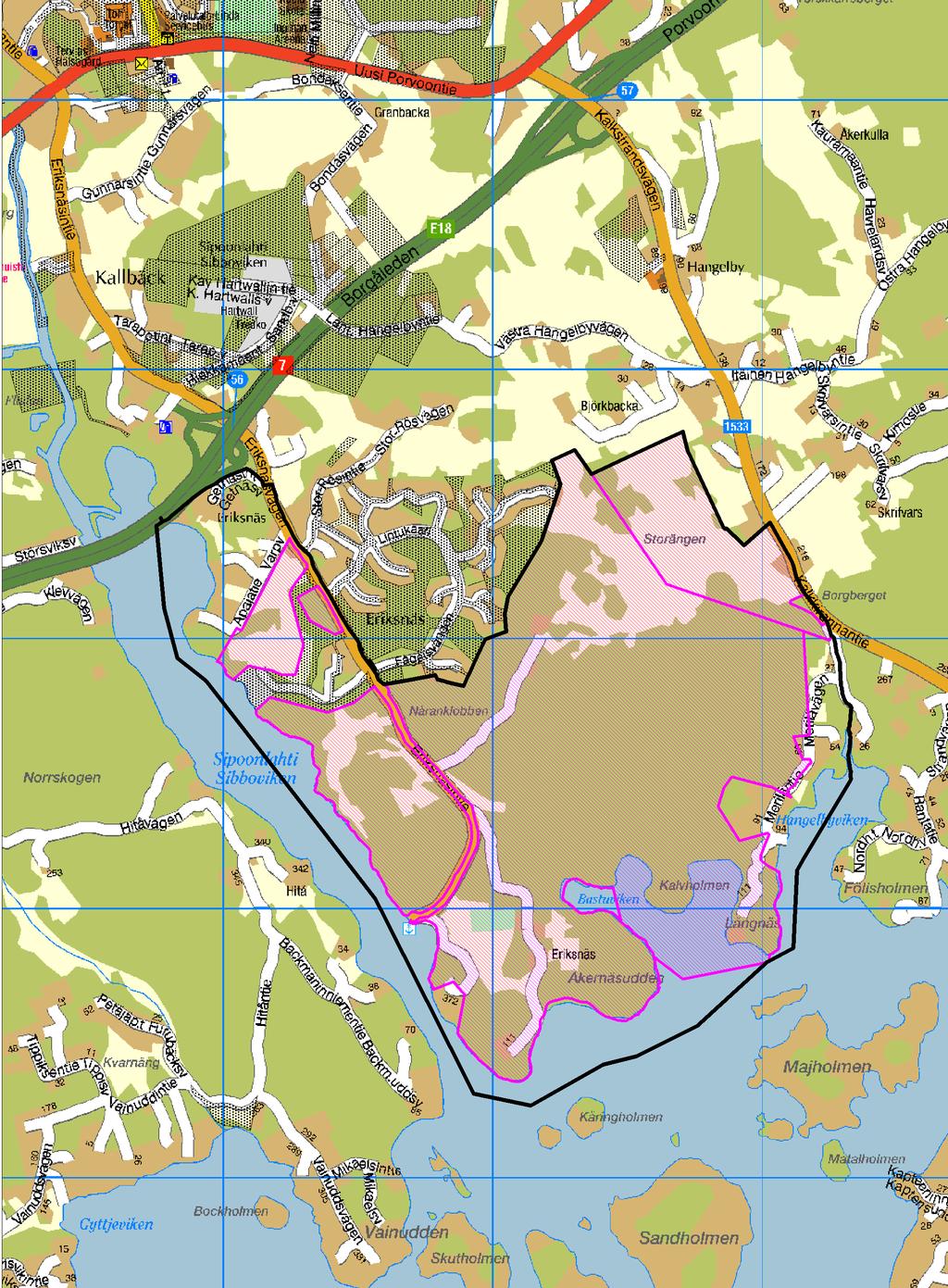 Suunnittelualueen rajaus kunnan
